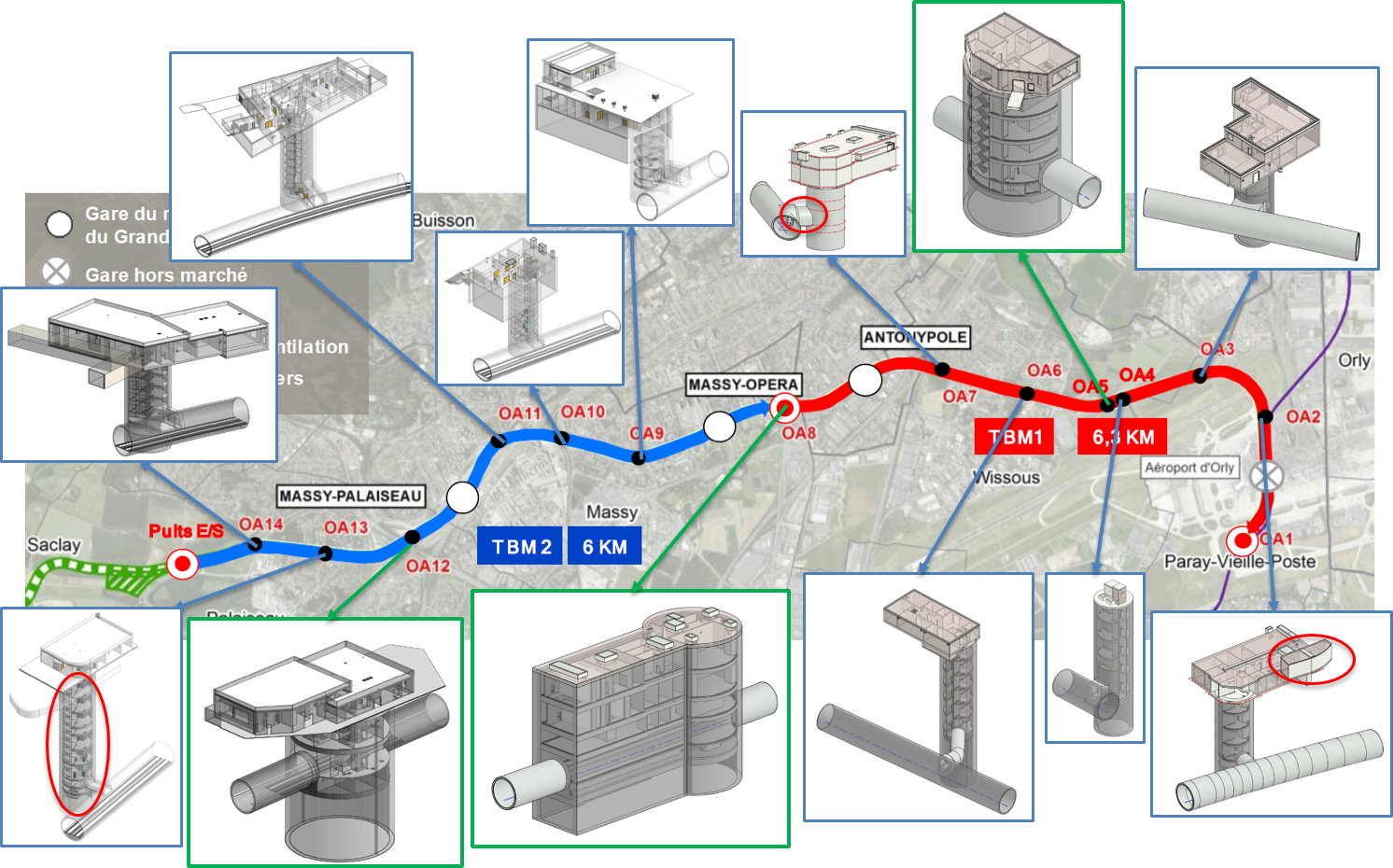 Line 18 lot 1 – Rameaux de connexion– Grand Paris Express